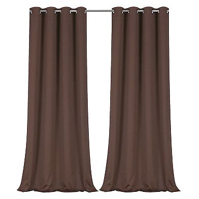 Goodgram 2 Pack Basic Solid Colored Semi Blackout Grommet Top Curtain Panels