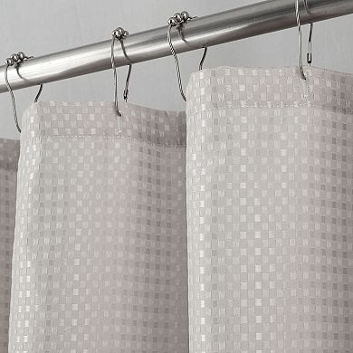 Kate Aurora Giselle Square Textured Spa Retreat Fabric Shower Curtain - Standard Size