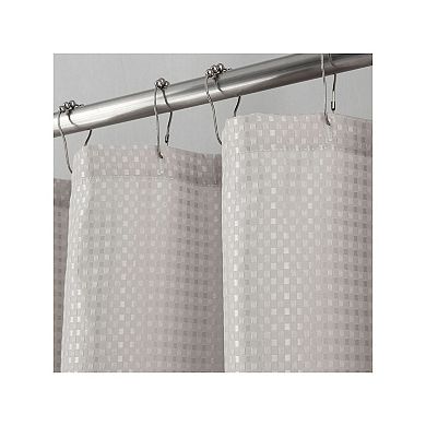 Kate Aurora Giselle Square Textured Spa Retreat Fabric Shower Curtain - Standard Size