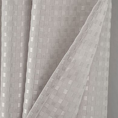 Kate Aurora Giselle Square Textured Spa Retreat Fabric Shower Curtain - Standard Size
