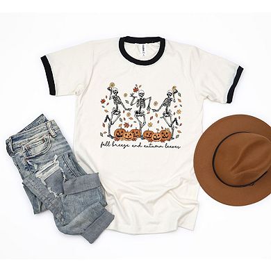 Fall Breeze Skeletons Ringer Tee