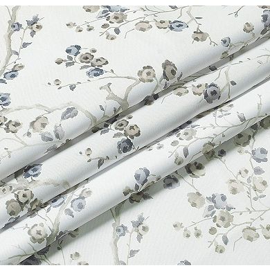 Kate Aurora 2 Pack Shabby Chic Grommet Top Floral Cherry Blossom Curtain Panels