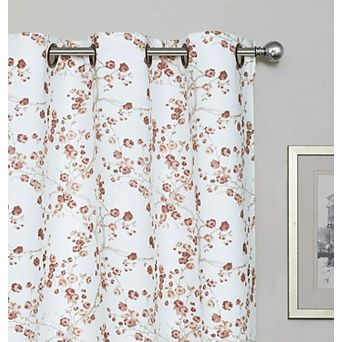 Kate Aurora 2 Pack Shabby Chic Grommet Top Floral Cherry Blossom Curtain Panels