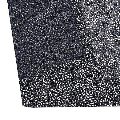 Kate Aurora Glam Chic Living 2 Pack Metallic Foil Sparkle Slub Sheer Grommet Top Curtain Panels