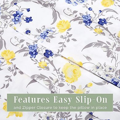 Elegant Comfort Luxury Soft Floral Printed Pattern 1-piece Body Pillowcase