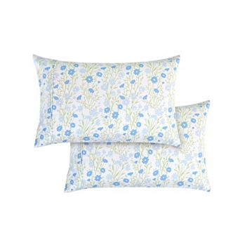 Elegant Comfort Luxury Soft Set Of 2 Floral Pattern Pillowcases