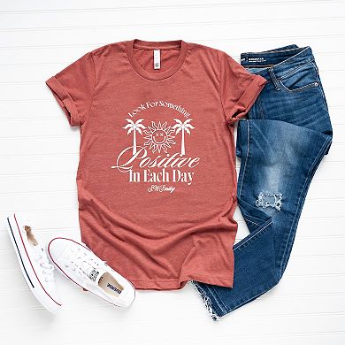 S.W.Smiley Look For Something Positive - Women's Short Sleeve Graphic T-Shirt