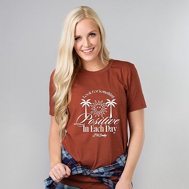 S.W.Smiley Look For Something Positive - Women's Short Sleeve Graphic T-Shirt