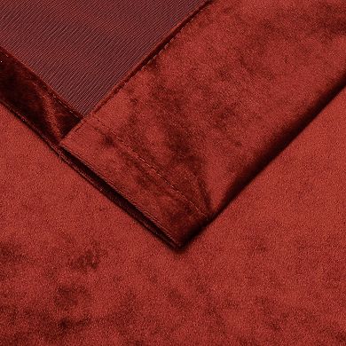 Kate Aurora Royal Living 2 Pack Rod Pocket Light Filtering Velvet Window Curtain Panels