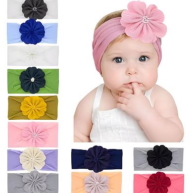12 Pcs Toddler & Baby Girl Headbands With Bow