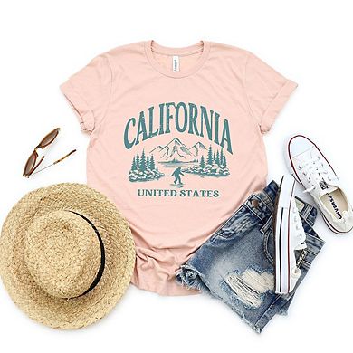 California Forest Scene Short Sleeve Graphic Tee