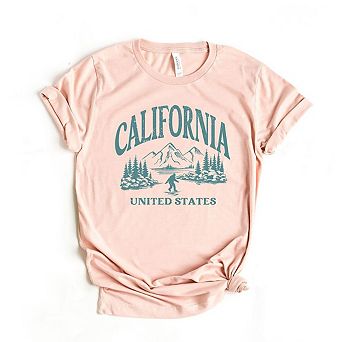 California Forest Scene Short Sleeve Graphic Tee