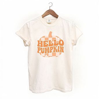 Hello Pumpkin Sparkles Garment Dyed Tees