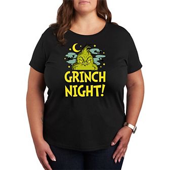 Plus Size Dr. Seuss Grinch Night Halloween Graphic Tee