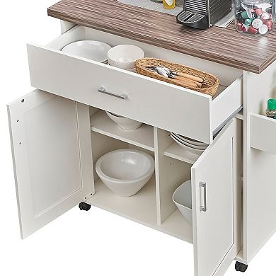 Techni Home Deluxe Mobile Kitchen Island Cart