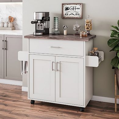 Techni Home Deluxe Mobile Kitchen Island Cart
