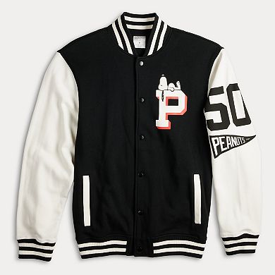 Men's Peanuts Snoopy Non-Athletic Dept. Varsity Jacket