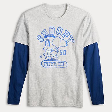 Men's Peanuts Snoopy Raglan Sleeve Top