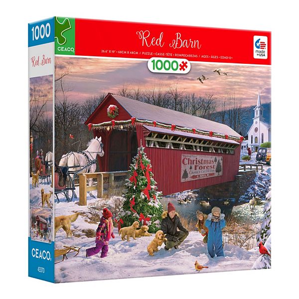 Ceaco Red Barn at Christmas Puzzle - Multi