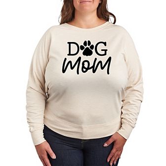 Plus Size Dog Mom French Terry Long Sleeve Tee
