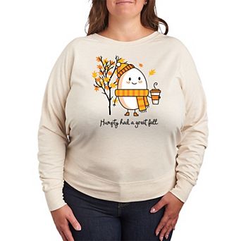 Plus Size Humpty Had A Great Fall French Terry Long Sleeve Tee