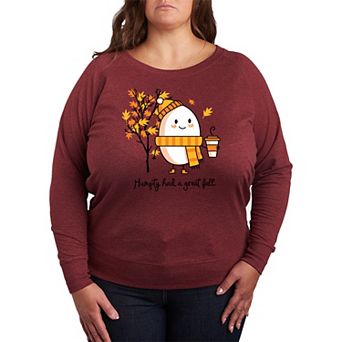 Plus Size Humpty Had A Great Fall French Terry Long Sleeve Tee