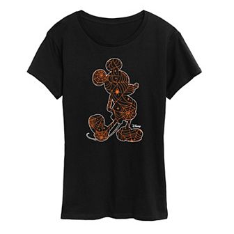 Disney's Mickey Mouse Women's Spider Web Outline Graphic Tee