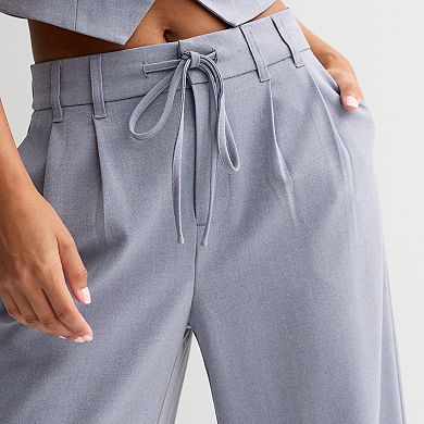 Juniors' SO® Curvy Fit Tie-Front Trousers
