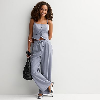 Juniors' SO® Curvy Fit Tie-Front Trousers