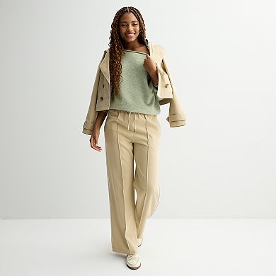 Juniors' SO® Contrast Piping Pull-On Trousers