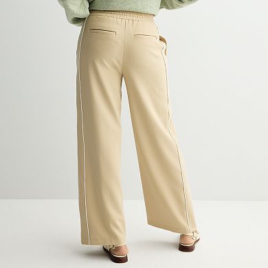 Juniors' SO® Contrast Piping Pull-On Trousers
