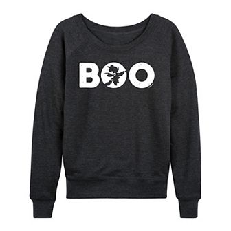 Disney's Minnie Mouse Women's Boo French Terry Long Sleeve Tee