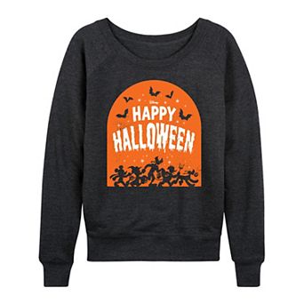 Disney's Mickey Mouse & Friends Women's Happy Halloween French Terry Long Sleeve Tee