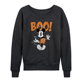 Disney's Mickey Mouse Women's Boo French Terry Long Sleeve Tee