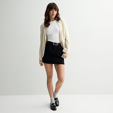 Juniors' SO® Pleat Front Mini Skirt
