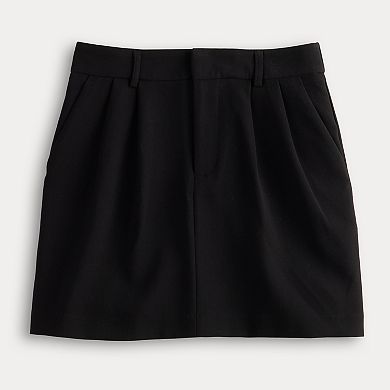 Juniors' SO® Pleat Front Mini Skirt