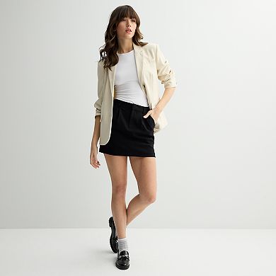 Juniors' SO® Oversized 2 Button Blazer