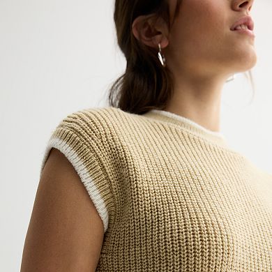 Juniors' SO® Noxy Mock Neck Sleeveless Sweater