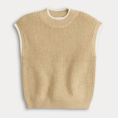Juniors' SO® Noxy Mock Neck Sleeveless Sweater