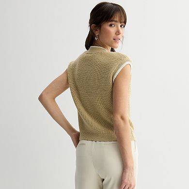 Juniors' SO® Noxy Mock Neck Sleeveless Sweater