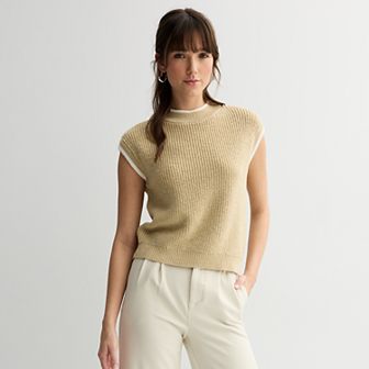 Juniors' SO® Noxy Mock Neck Sleeveless Sweater