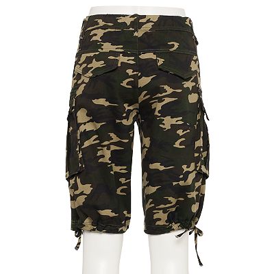 Juniors' Orange Kiss Longline Cargo Shorts
