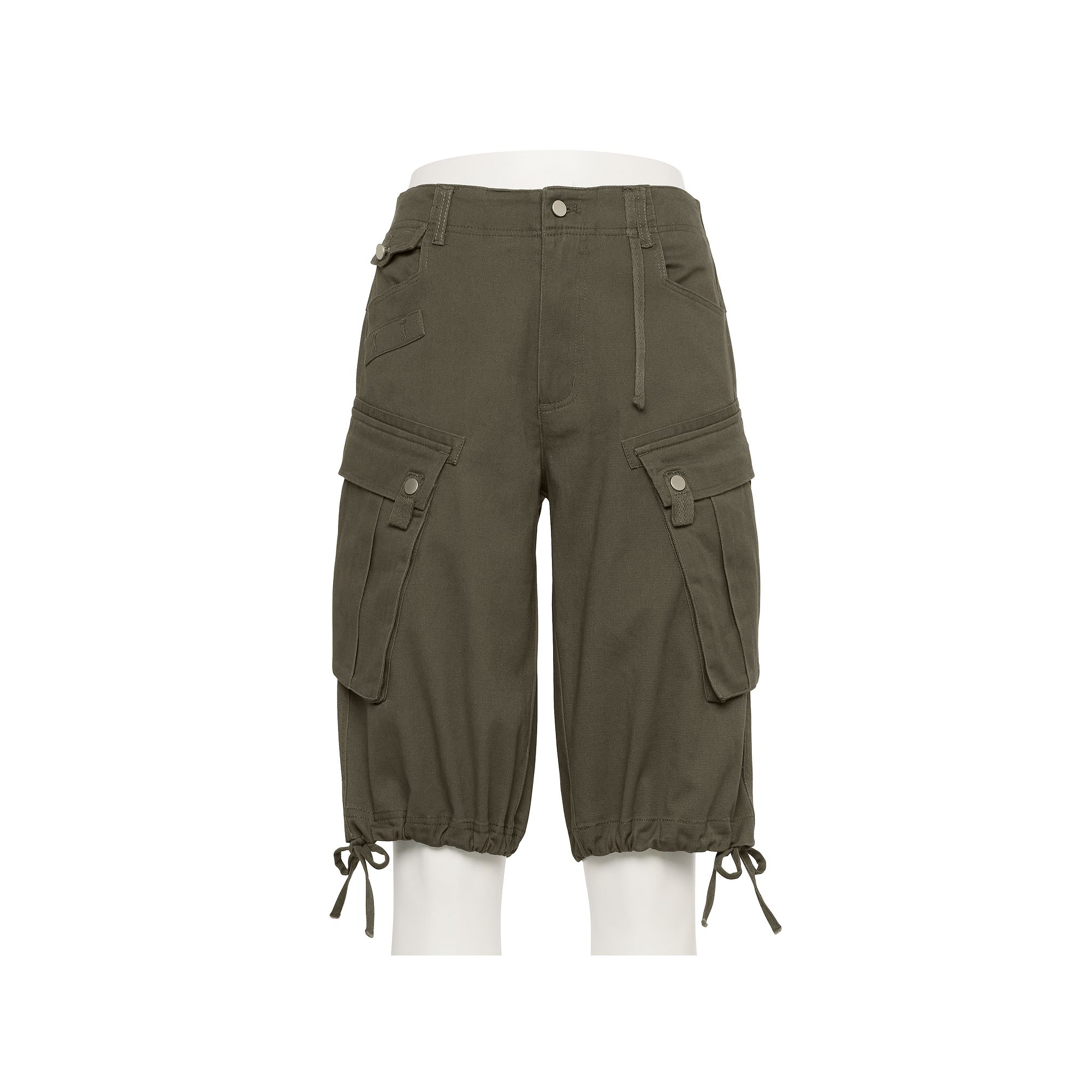 Juniors Orange Kiss Longline Cargo Shorts, Girls, Size: XL, Green
