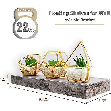 Sorbus 2-pack Rectangle Floating Shelves