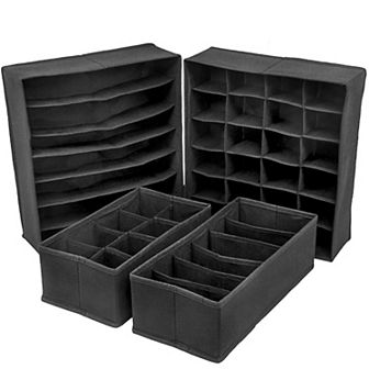 Sorbus Foldable Drawer Dividers 4 pc Set