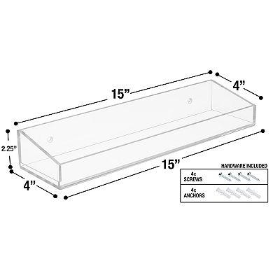 Sorbus 2-pack Acrylic Shelves