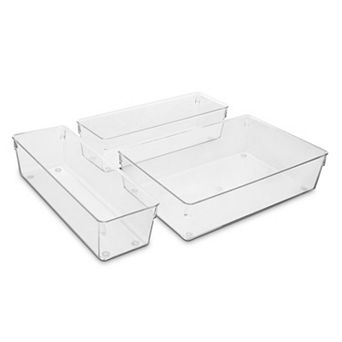 Sorbus Clear Drawer Organizer 3 pc Set
