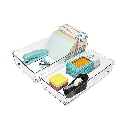Sorbus Clear Drawer Organizer 2-piece Set