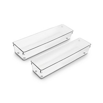 Sorbus Small Clear Drawer Organizer 2 pc Set