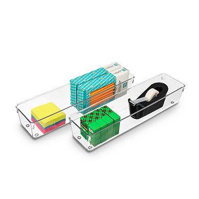 Sorbus Small Clear Drawer Organizer 2-piece Set